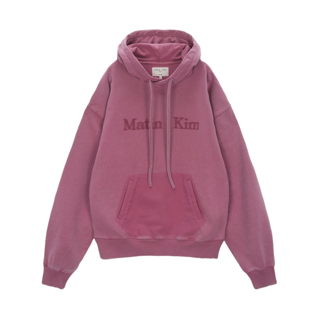 MK2434TS024M (W) Matin Kim Pigment Dying Logo Hoody Pink