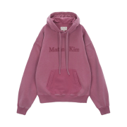(W) Matin Kim Pigment Dying Logo Hoody Pink