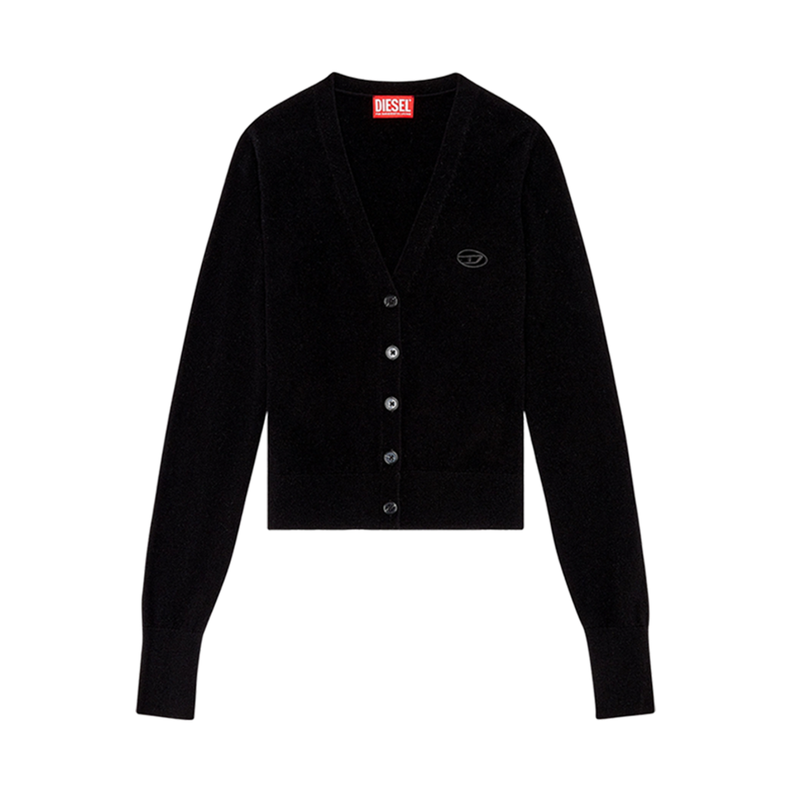 A130150GEAY-9XX (W) Diesel M-Arte Wool And Cashmere Cardigan Black