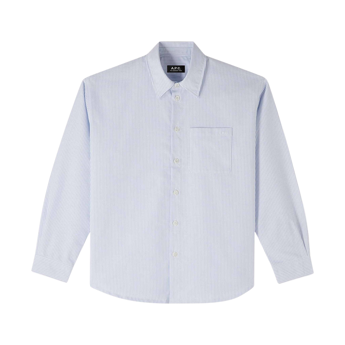 COGUH-F12550-IAA (W) A.P.C. Boyfriend Logo Shirt Blue
