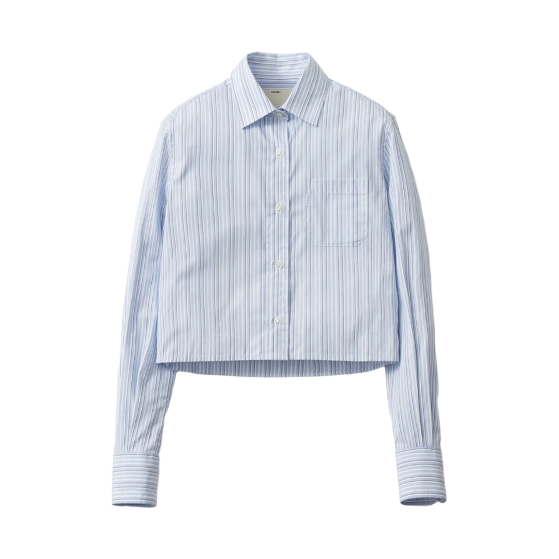 PCE1WSH307BT (W) Pottery Classic Crop Shirt Blue Stripe