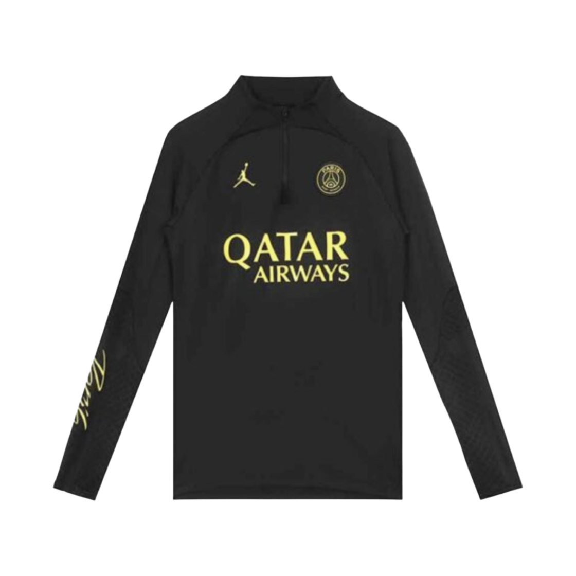 조던 x 파리 생제르맹 스트라이크 드라이핏 사커 드릴 탑 블랙(Jordan x Paris Saint-Germain Strike Dri-Fit Soccer Drill Top Black)