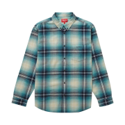 Supreme Shadow Plaid Flannel Shirt Blue - 23SS
