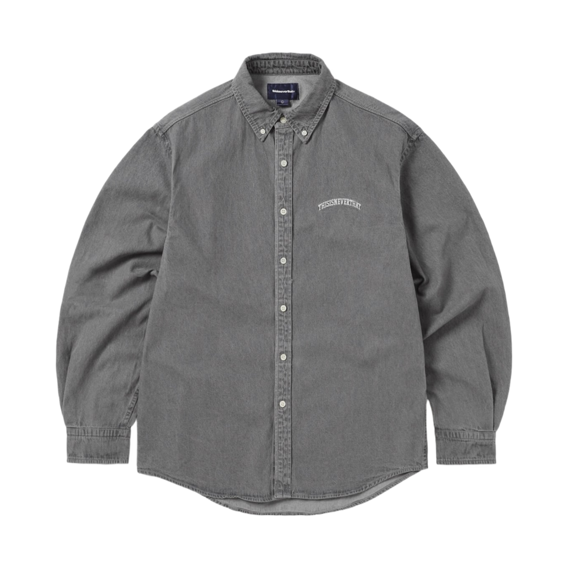 디스이즈네버댓 워시드 데님 셔츠 그레이