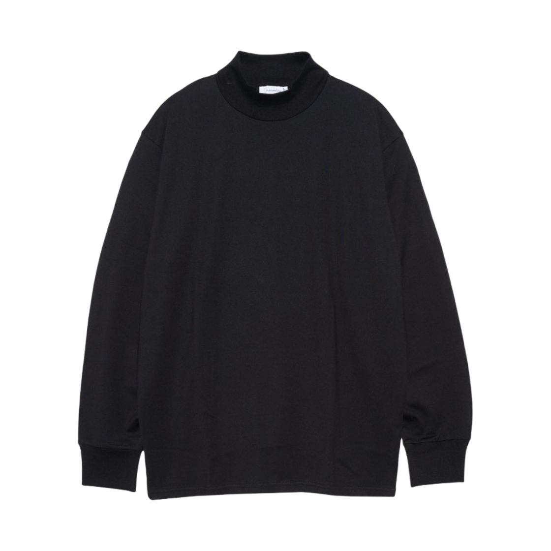 나나미카 롱슬리브 모크 넥 티셔츠 블랙(Nanamica LS Mock Neck T-Shirt Black) - 1