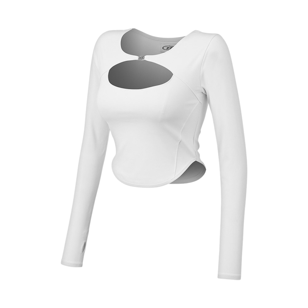 본투윈 B 버클 컷아웃 롱 슬리브 화이트