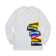 Supreme x Thrasher Multi Logo L/S T-Shirt Ash Grey - 21FW