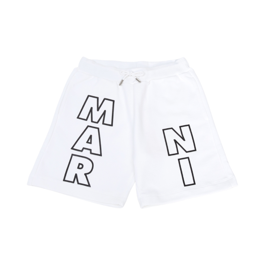 (키즈) 마르니 로고 플리스 쇼츠 화이트((Kids) Marni Fleece Shorts with Logo White)