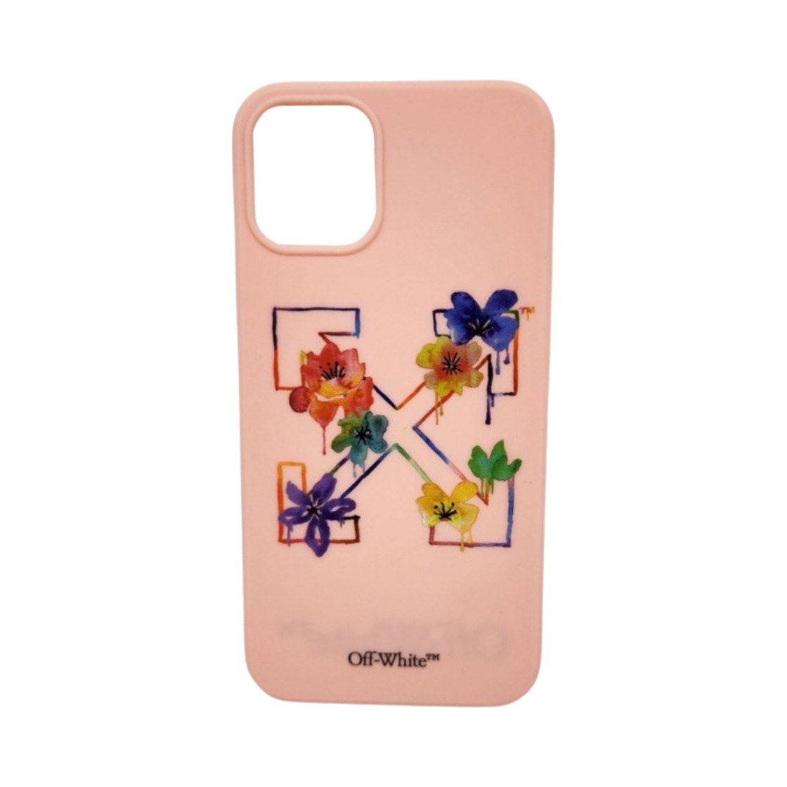 오프화이트 플로랄 애로우 아이폰 12 미니 케이스 핑크(Off-White Floral Arrow iPhone 12 Mini Case Pink)
