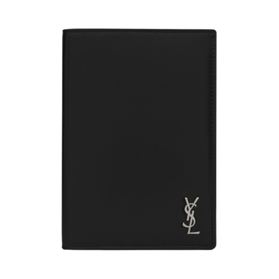 607659-1JB0E-1000 Saint Laurent Tiny Cassandre Passport Case in Matte Leather Black