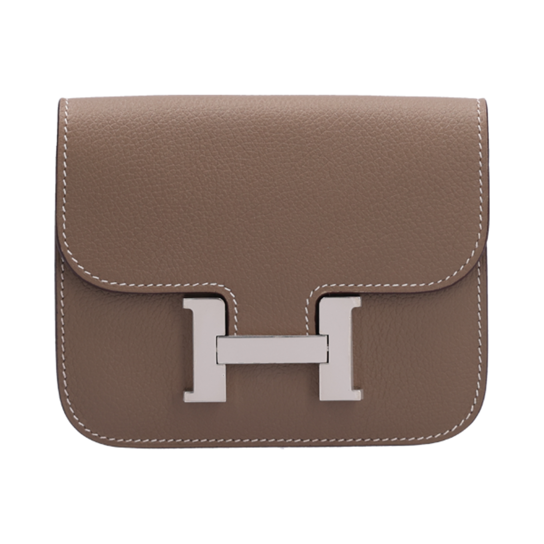 ITCP2WRH27K9 Hermes Constance Slim Wallet in Evercolor Calfskin with Palladium Hardware