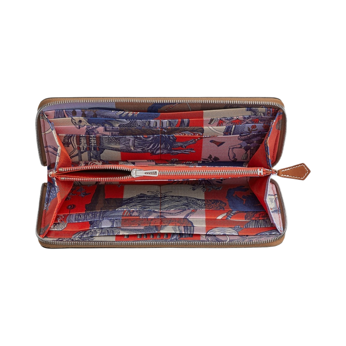 에르메스 실크인 클래식 장지갑 앱송 & 팔라듐 하드웨어 알장 테르 바투 블루 프랑스(Hermes Silk'In Classic Long Wallet Epsom & Palladium Alezan Terre Battue Bleu France) - 2