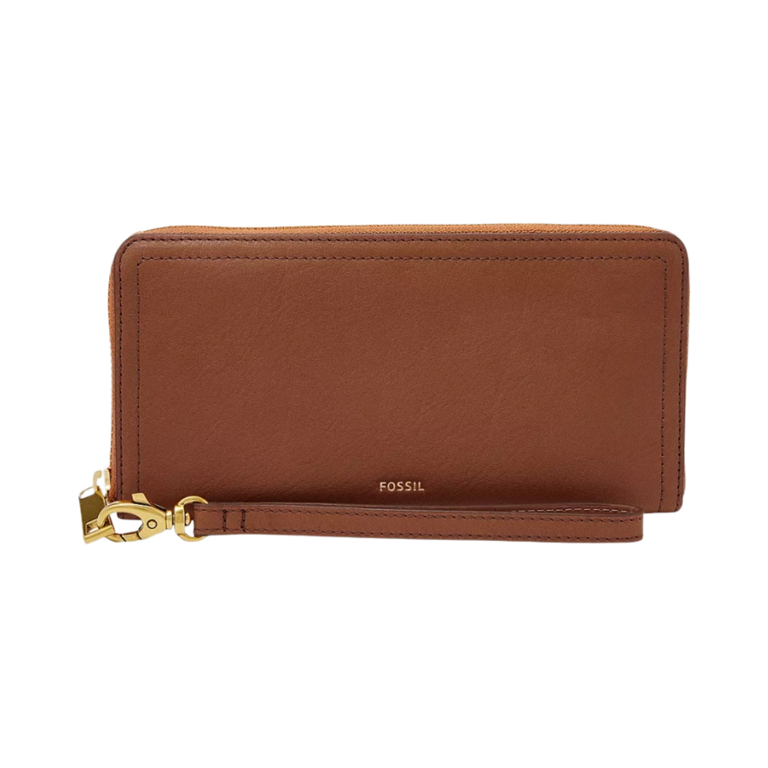파슬 로건 레더 RFID 집 어라운드 클러치 지갑 브라운(Fossil Logan Leather RFID Zip Around Clutch Wallet Brown)