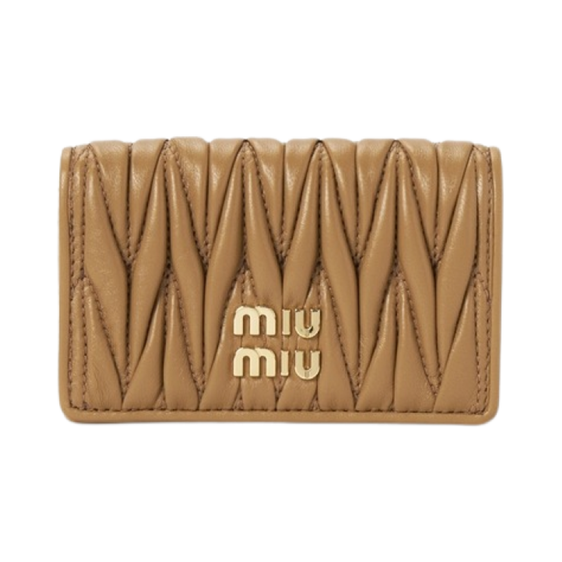 미우 미우 마테라쎄 나파 레더 월렛 카라멜(Miu Miu Matelasse Nappa Leather Wallet Caramel)