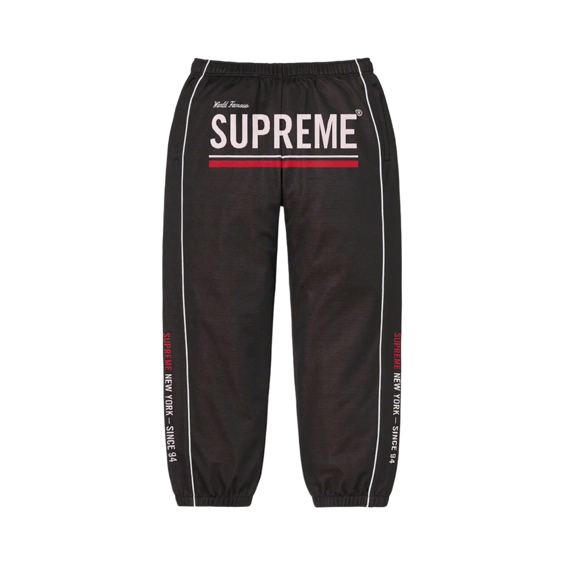 슈프림 월드 페이머스 자카드 트랙 팬츠 블랙 - 22FW