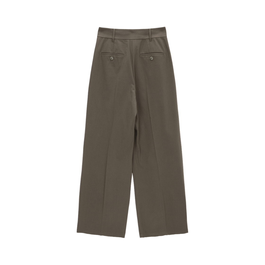 (W) 마뗑킴 와이드 랩 턱 트라우저 카키 브라운((W) Matin Kim Wide Wrap Tuck Trouser Khaki Brown) - 2