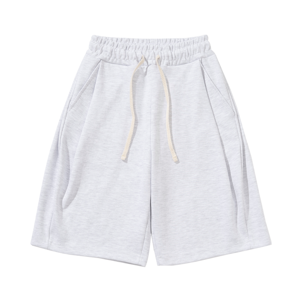 니티드 버뮤다 트레이닝 하프 팬츠 멜란지 화이트(Knitted Bermuda Traning Half Pants Melange White)