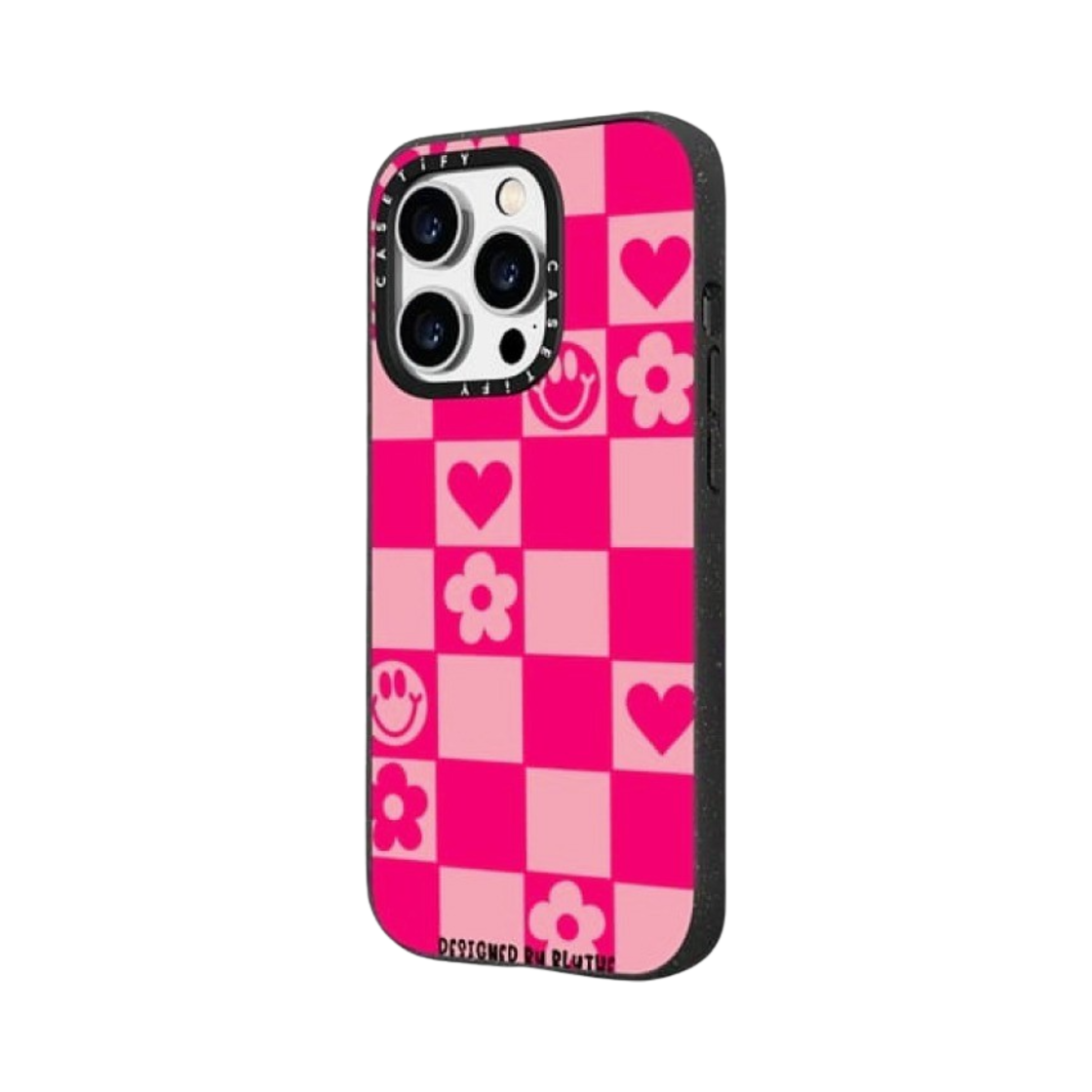 케이스티파이 아이폰 스마일리 데이지 그리드 바이 블라이스 맥세이프 임팩트 케이스 클리어 블랙(Casetify iPhone Smiley Daisy Grid by Blythe MagSafe Impact Case Clear Black) - 4
