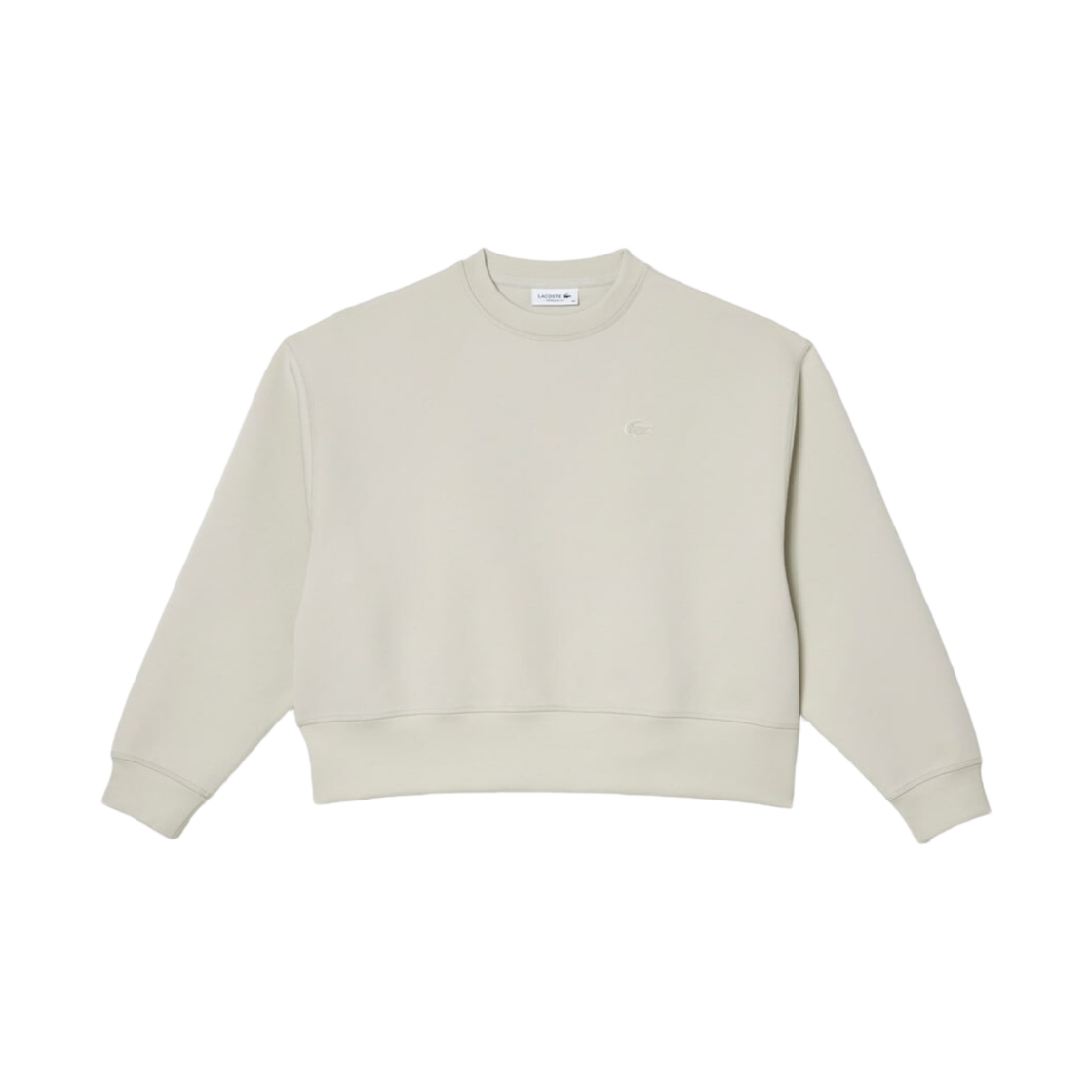(W) 라코스테 더블 페이스드 스웨트셔츠 그레이((W) Lacoste Double Faced Sweatshirt Grey) - 1