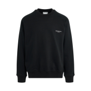 Wooyoungmi Cotton Square Label Sweatshirt Black - 24SS