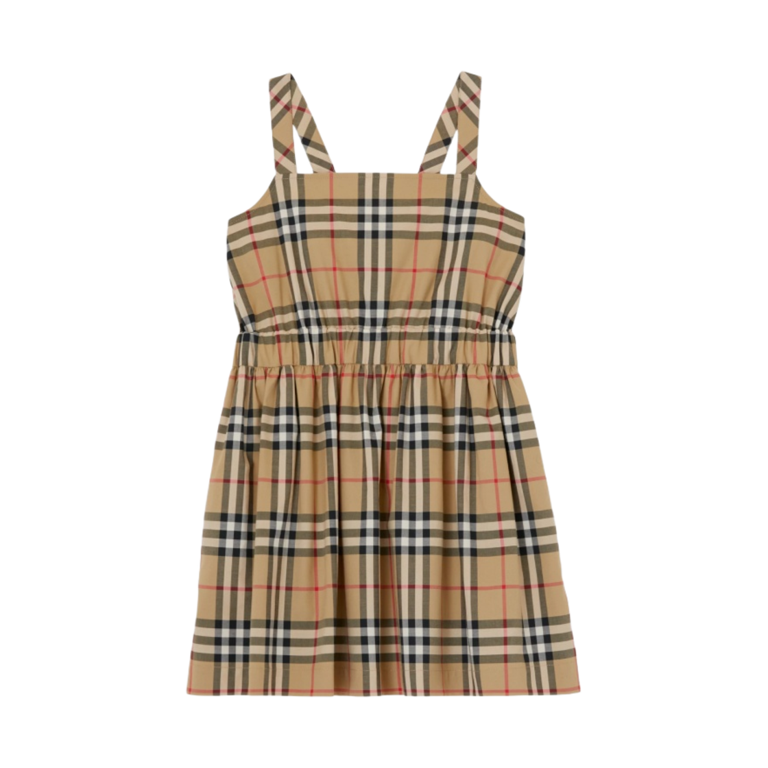 (키즈) 버버리 빈티지 체크 스트레치 코튼 드레스 아카이브 베이지((Kids) Burberry Vintage Check Stretch Cotton Dress Archive Beige)