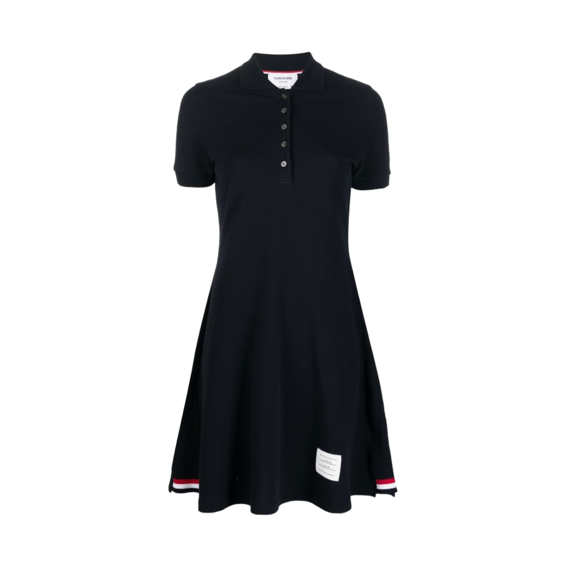 FJD097A-00050-415 (W)Thom Browne Pique Rib Gusset Tennis Dress Navy - 대표 이미지 #1