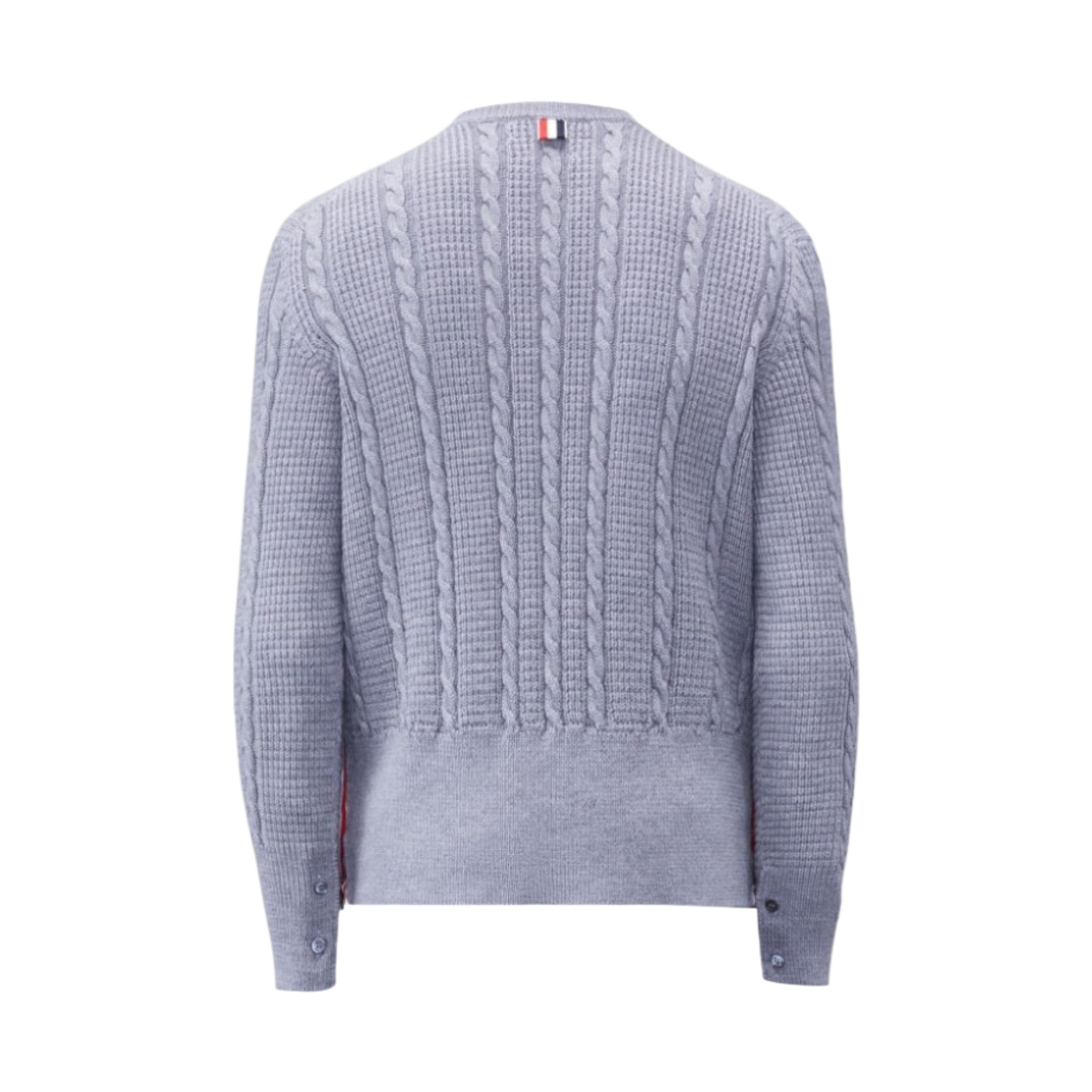 톰브라운 울 릴렉스드 케이블 풀오버 라이트 그레이(Thom Browne Wool Relaxed Cable Pullover Light Grey) - 2