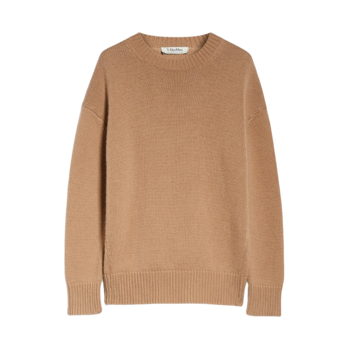 IRLANDA-013 (W) S Max Mara Irlanda Oversized Wool and Cashmere Sweater Camel