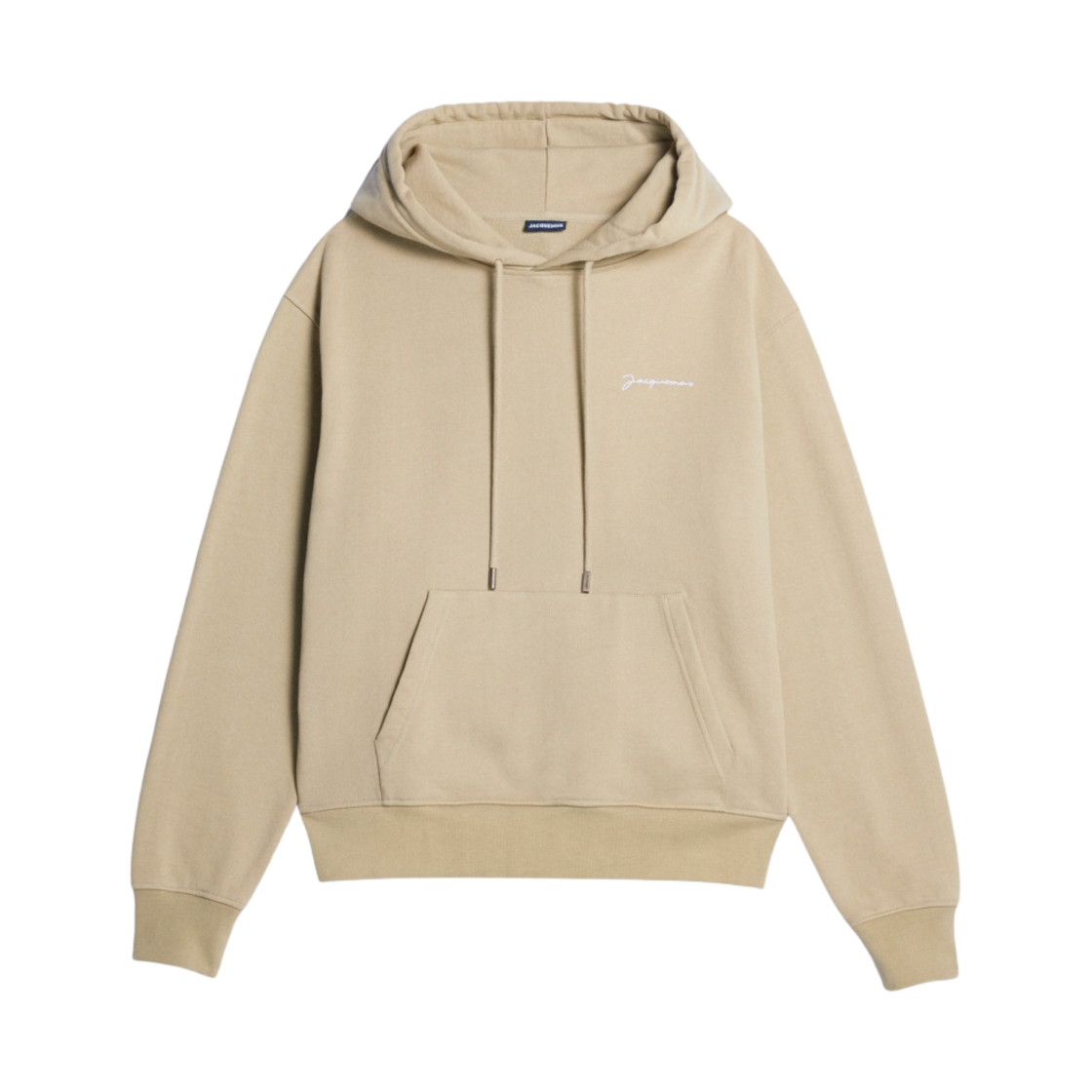 자크뮈스 르 스웨트셔츠 브로데 자수 로고 후드 라이트 카키(Jacquemus Le Sweatshirt Brode Embroidered Logo Hoodie Light Khaki)
