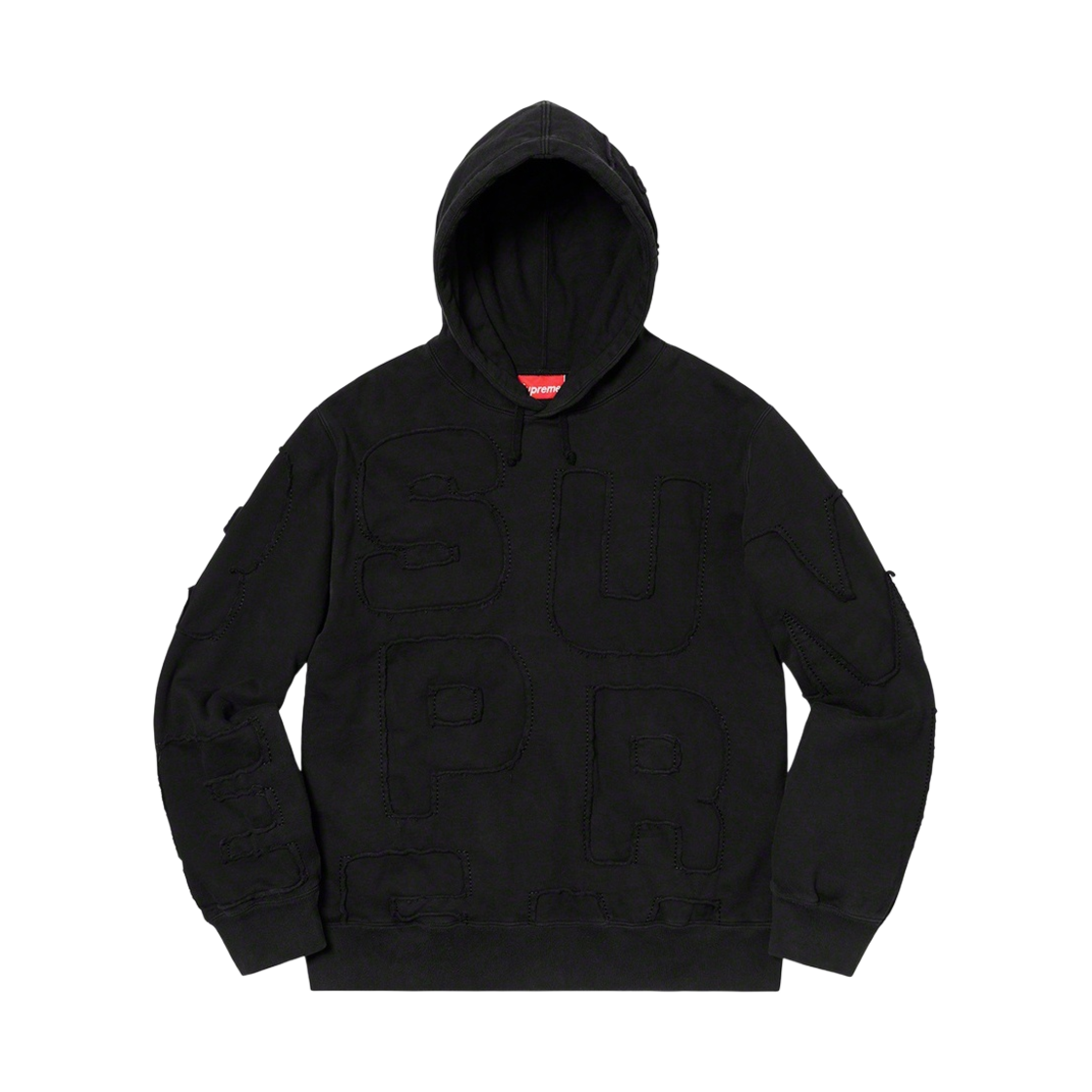 슈프림 컷아웃 레터스 후드 스웨트셔츠 블랙 - 20SS(Supreme Cutout Letters Hooded Sweatshirt Black - 20SS) - 1