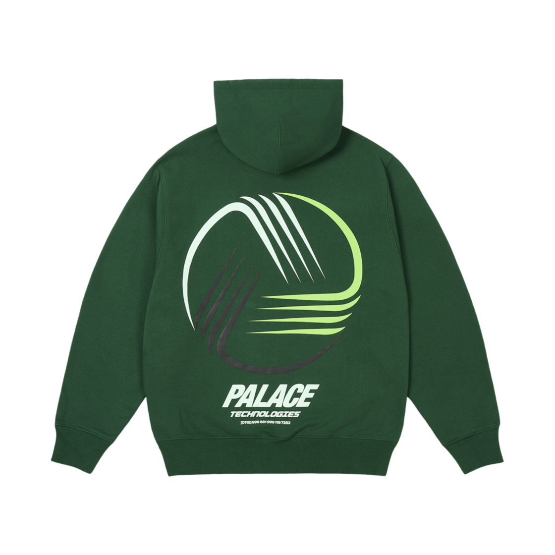 - Palace Technologies Hood Racey Green - 24FW