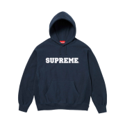 Supreme Collegiate Hooded Sweatshirt Navy - 24SS
