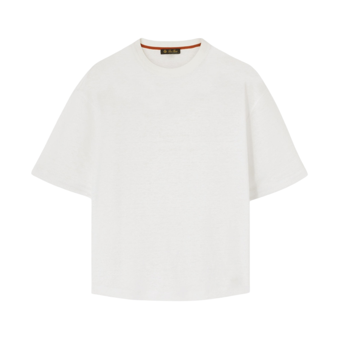 (W) 로로 피아나 리넨 가르가노 티셔츠 화이트((W) Loro Piana Linen Gargano T-Shirt White) - 1