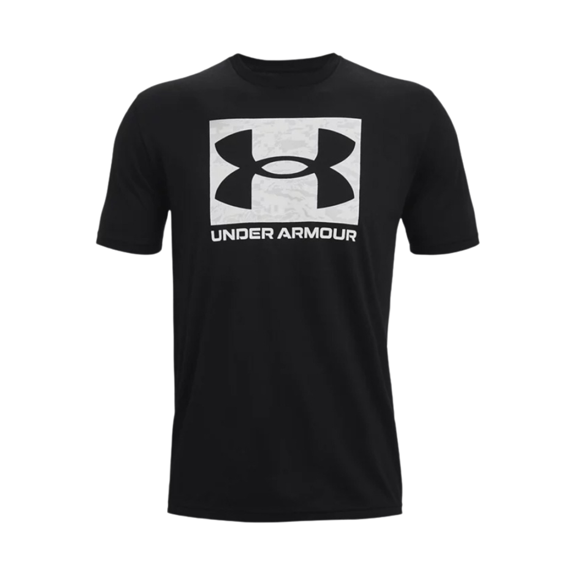 언더아머 ABC 카모 박스드 로고 숏 슬리브 블랙 화이트(Under Armour ABC Camo Boxed Logo Short Sleeve Black White)