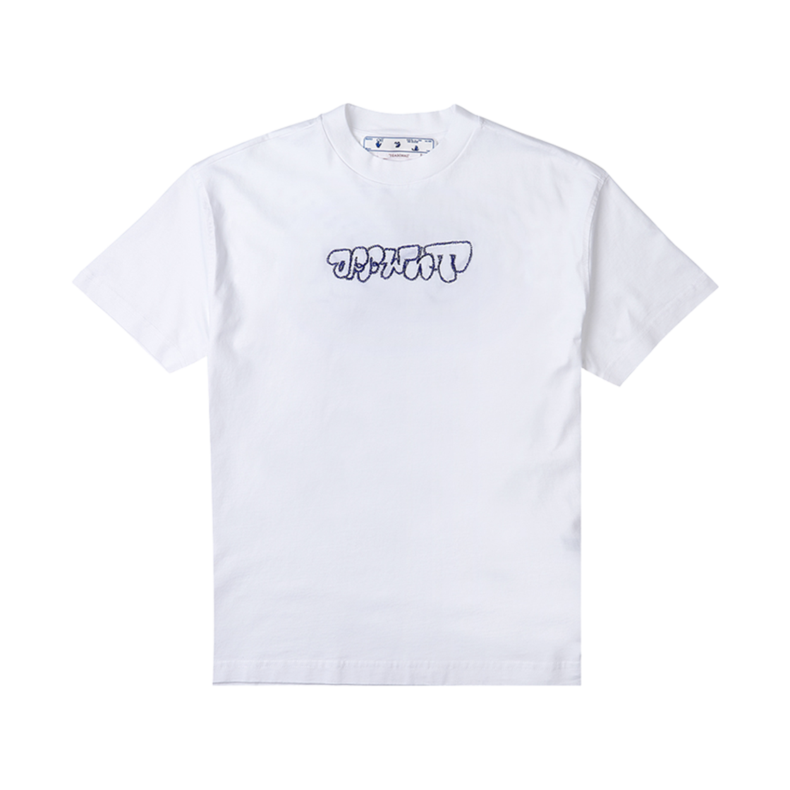 (W) 오프화이트 스케치 로고 코튼 티셔츠 화이트 퍼플((W) Off-White Sketch Logo Cotton T-Shirt White Purple) - 2