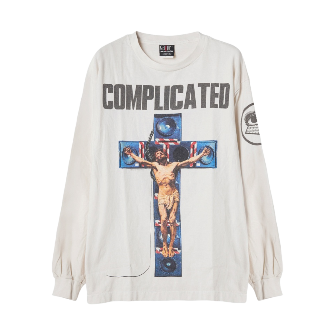세인트 마이클 x 코스케 카와무라 KK 롱슬리브 컴플리케이티드 티셔츠 화이트 - 23AW(Saint Mxxxxxx × Kosuke Kawamura KK L/S Complicated T-Shirt White - 23AW) - 1