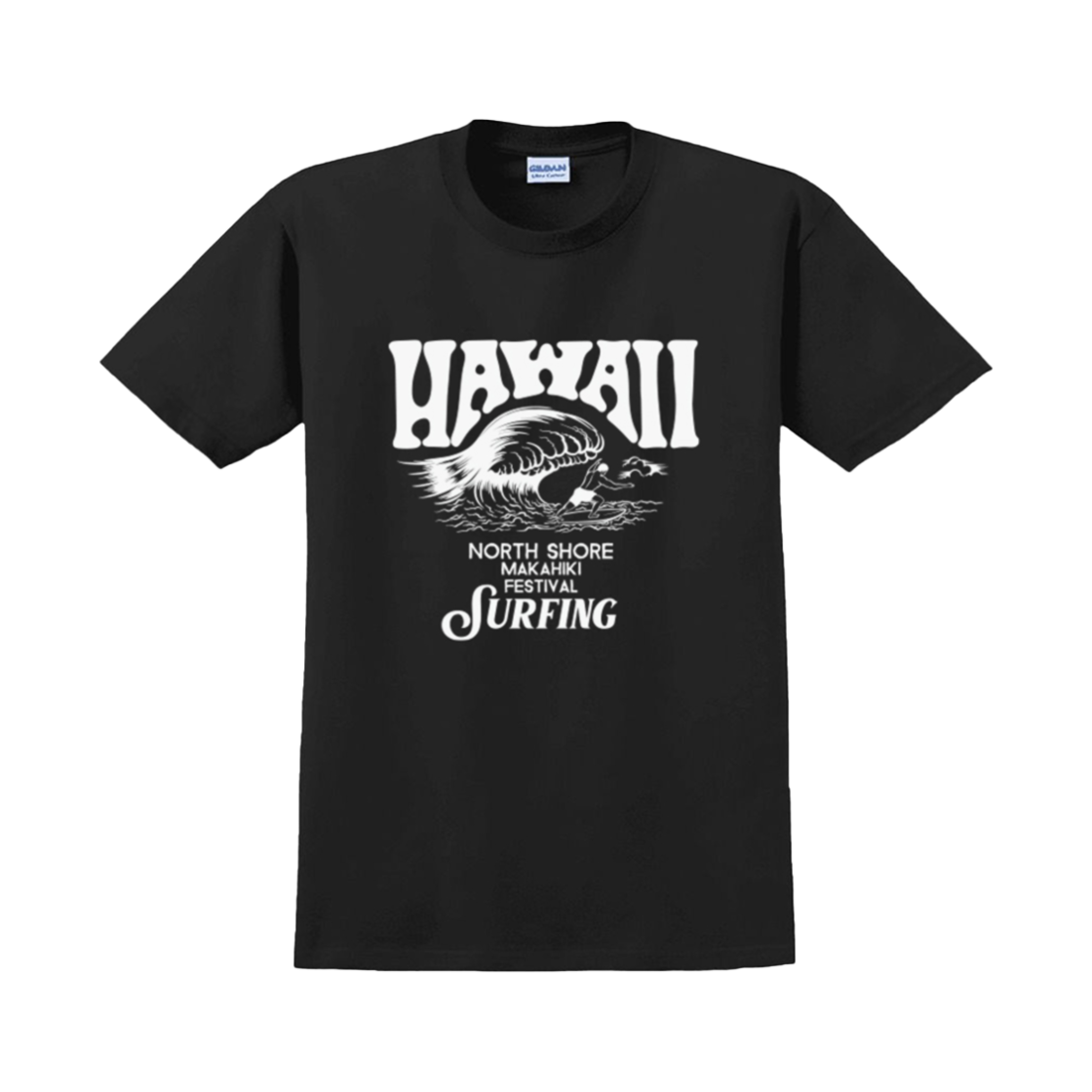 Gildan X 아메리칸 컬렉션 하와이 티셔츠 블랙(Gildan X American Collection HAWII T-Shirt Black)