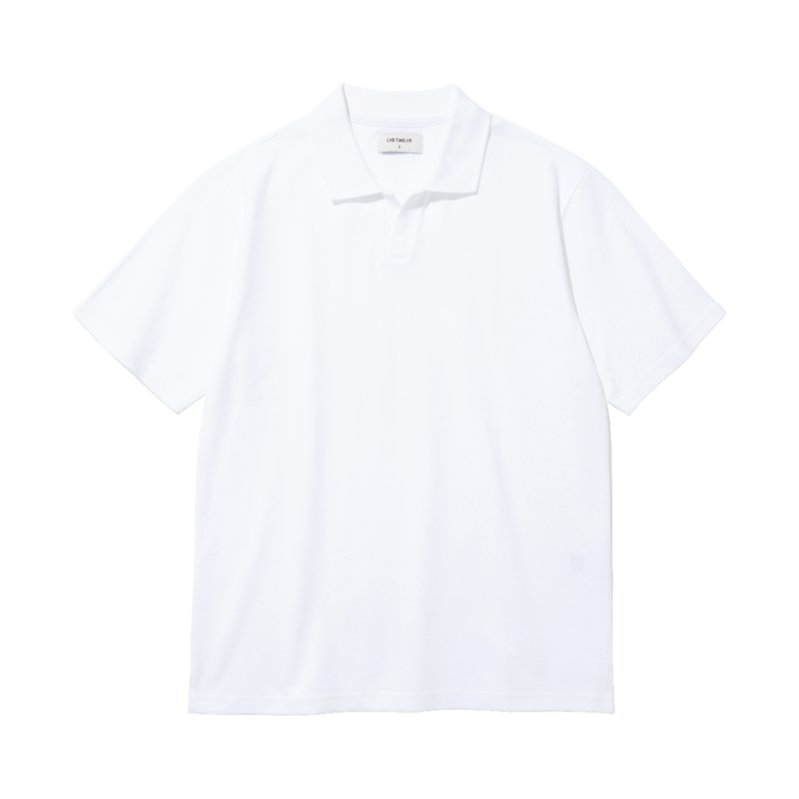 25SSOPT002 LAB TWELVE Overfit Pique Shirt White