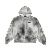 Project G/R Furious Logo Applique Zip Hoodie Grey - 10 Corso Como Exclusive