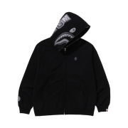 BAPE Ape Head One Point Shark Zip Hoodie Black