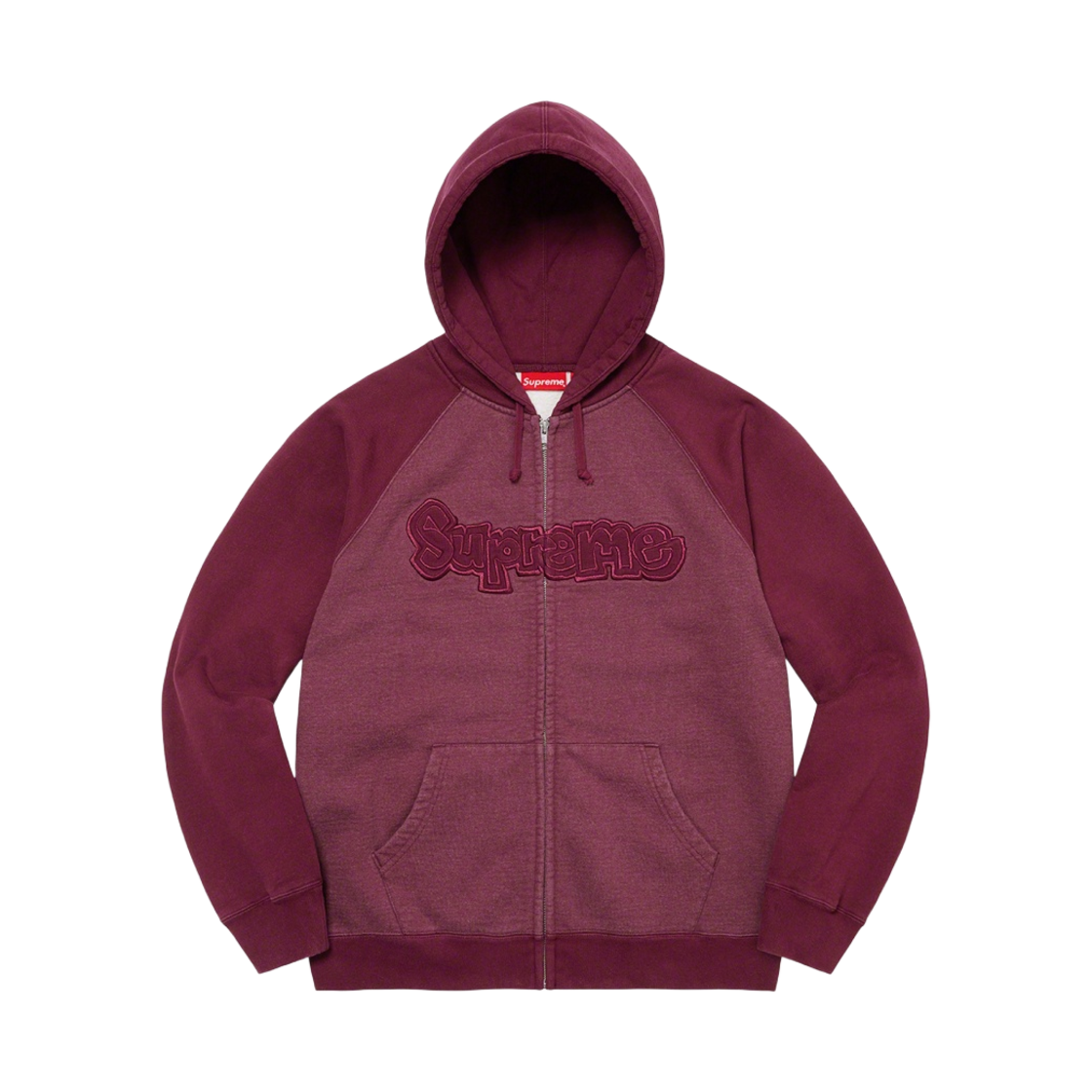 슈프림 곤즈 아플리케 집업 후드 스웨트셔츠 버건디 - 22FW(Supreme Gonz Applique Zip Up Hooded Sweatshirt Burgundy - 22FW) - 1