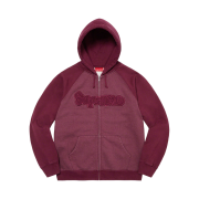 Supreme Gonz Applique Zip Up Hooded Sweatshirt Burgundy - 22FW