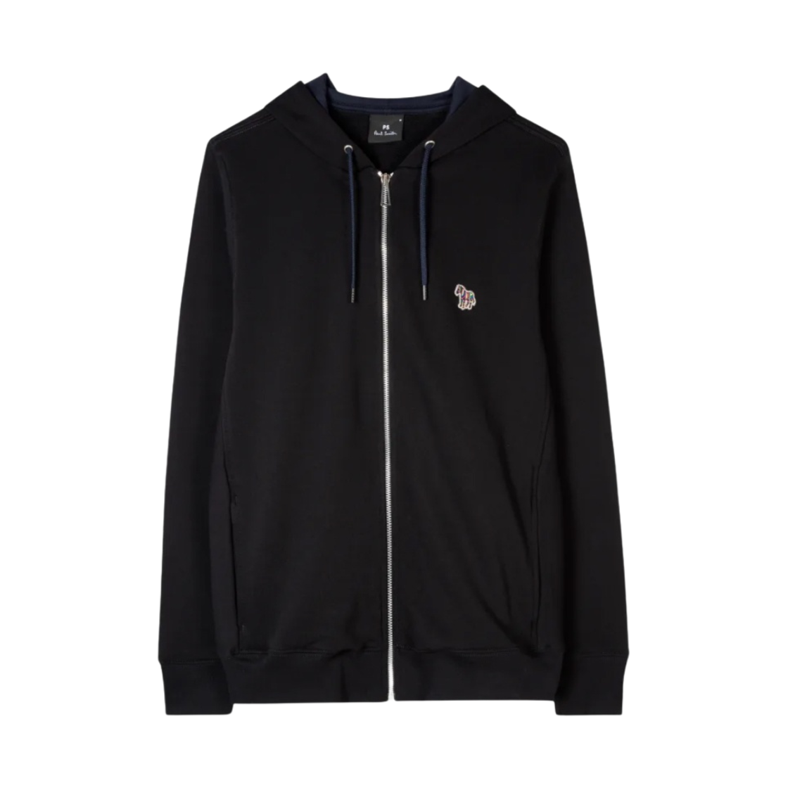M2R-360R-KZEBRA-79 Paul Smith Zip-Front Zebra Logo Hoodie Black