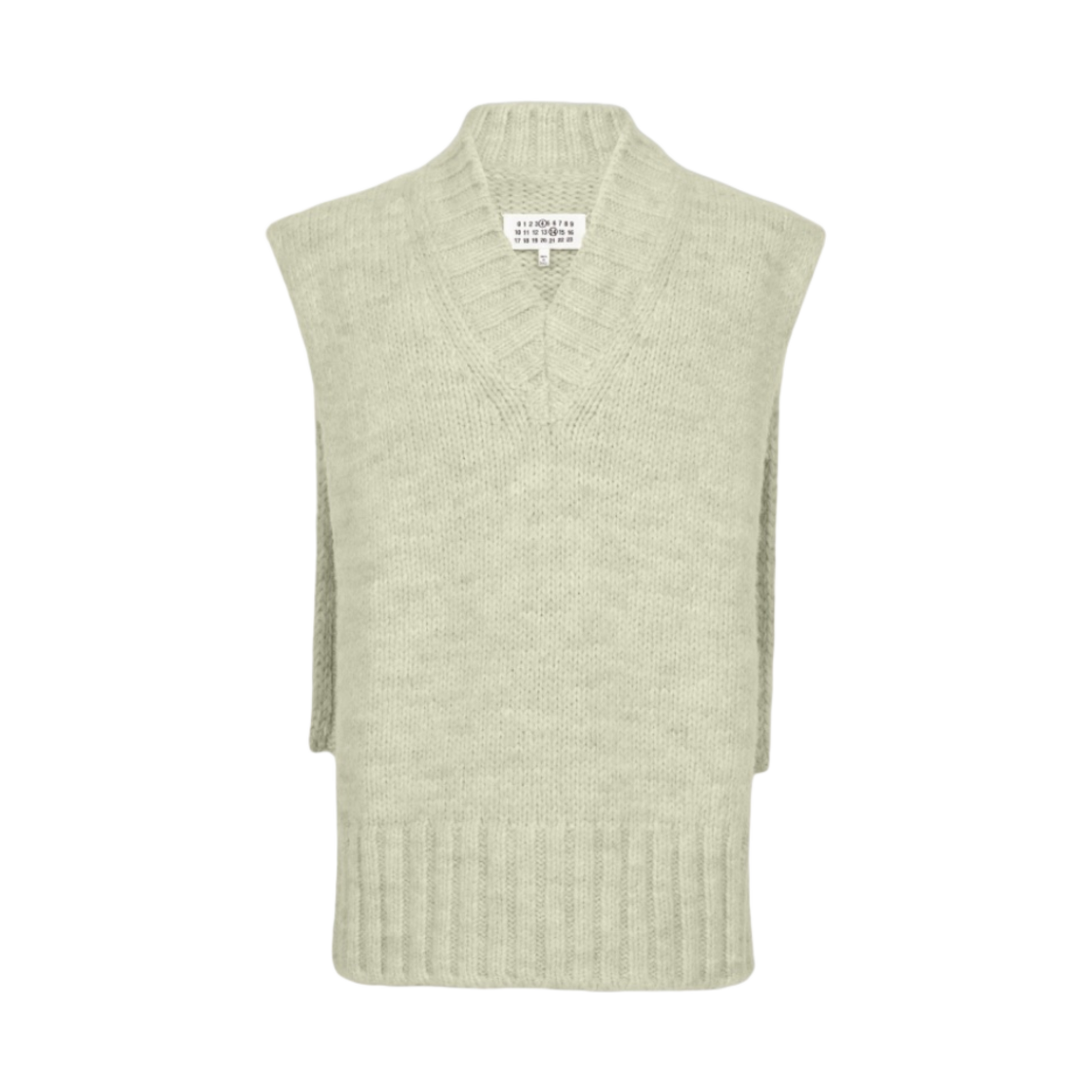 (W) 메종 마르지엘라 보타니컬 다이 니트 베스트 피스타치오((W) Maison Margiela Botanical Dye Knit Vest Pistachio) - 1