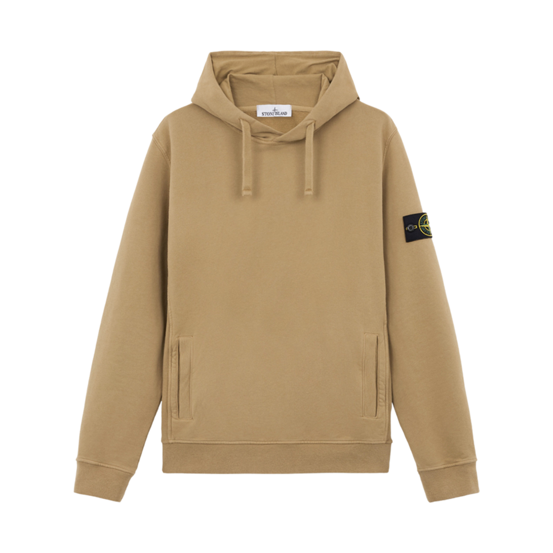 811560820-V0094 Stone Island 60820 Brushed Organic Cotton Fleece Hooded Sweatshirt with Pockets Biscuit - 24FW