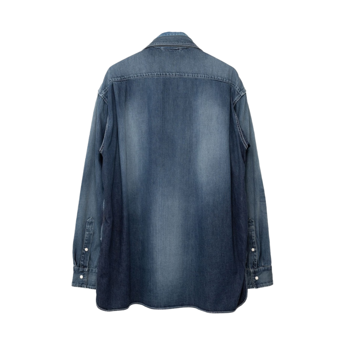 메종 미하라 야스히로 더블 레이어드 데님 셔츠 인디고(Maison Mihara Yasuhiro Double Layered Denim Shirt Indigo) - 2