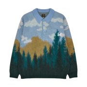 Needles x Kith Mohair Spruce Polo Stadium