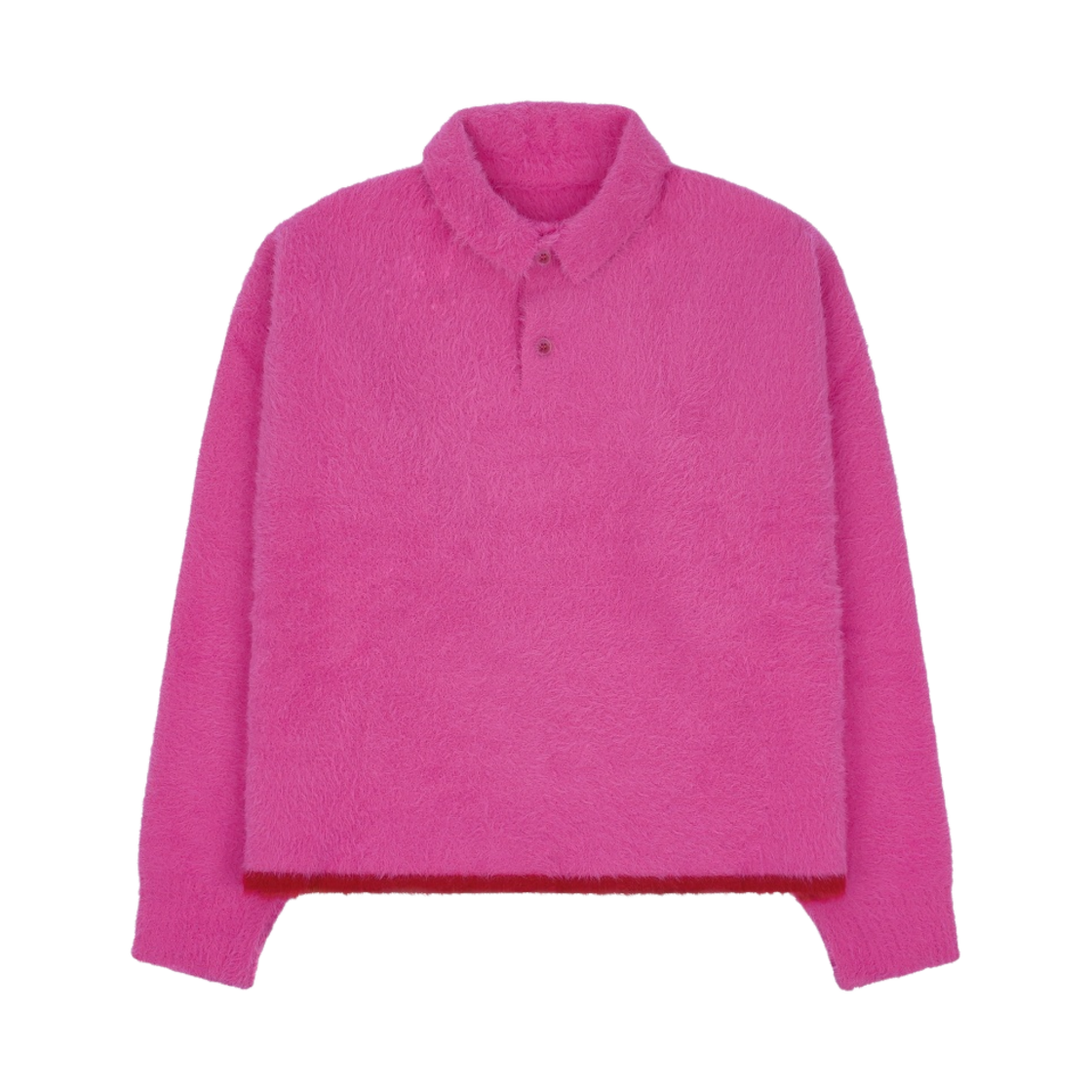 자크뮈스 르 폴로 네브 플러피 롱슬리브 핑크(Jacquemus Le Polo Neve Fluffy Long Sleeve Pink) - 1