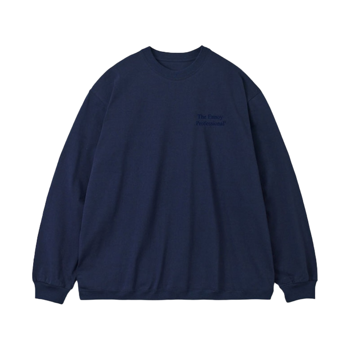 엔노이 롱슬리브 헴 립 티셔츠 네이비(Ennoy Long Sleeve Hem Rib T-Shirt Navy)