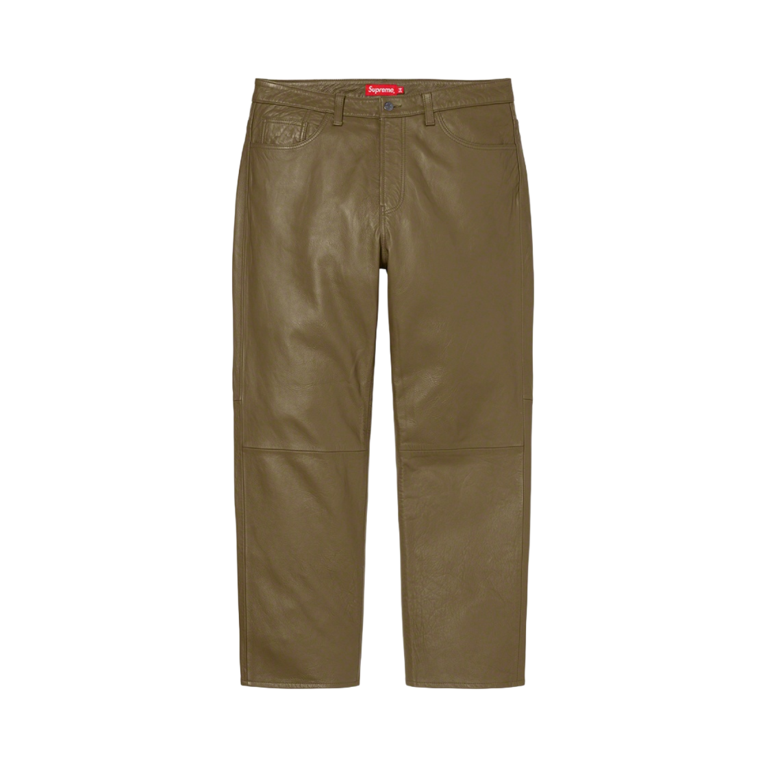 슈프림 레더 5-포켓 진 올리브 - 21FW(Supreme Leather 5-Pocket Jean Olive - 21FW) - 1